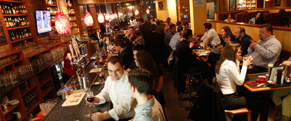 people dining in a restaurant