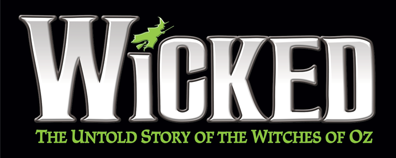 Wicked logo with the untold story of the witches of oz tag line