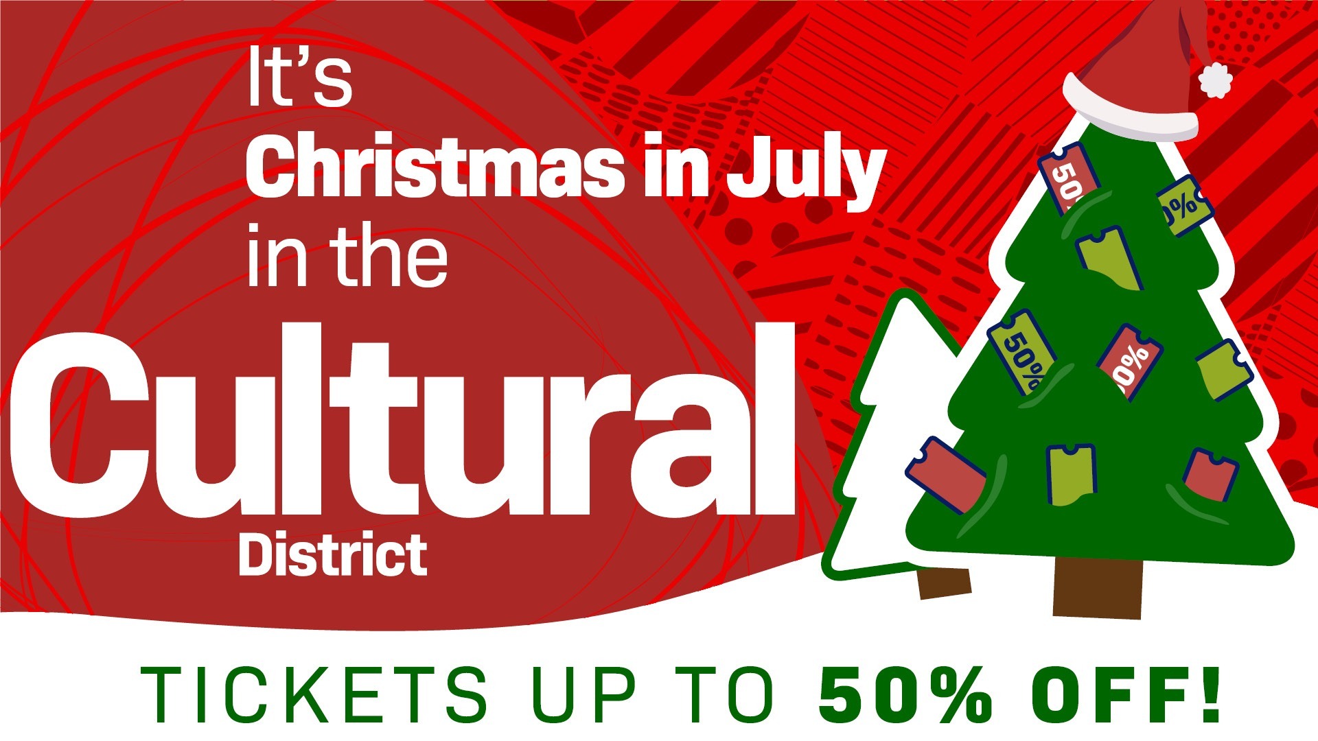 promotional graphic for Christmas in July