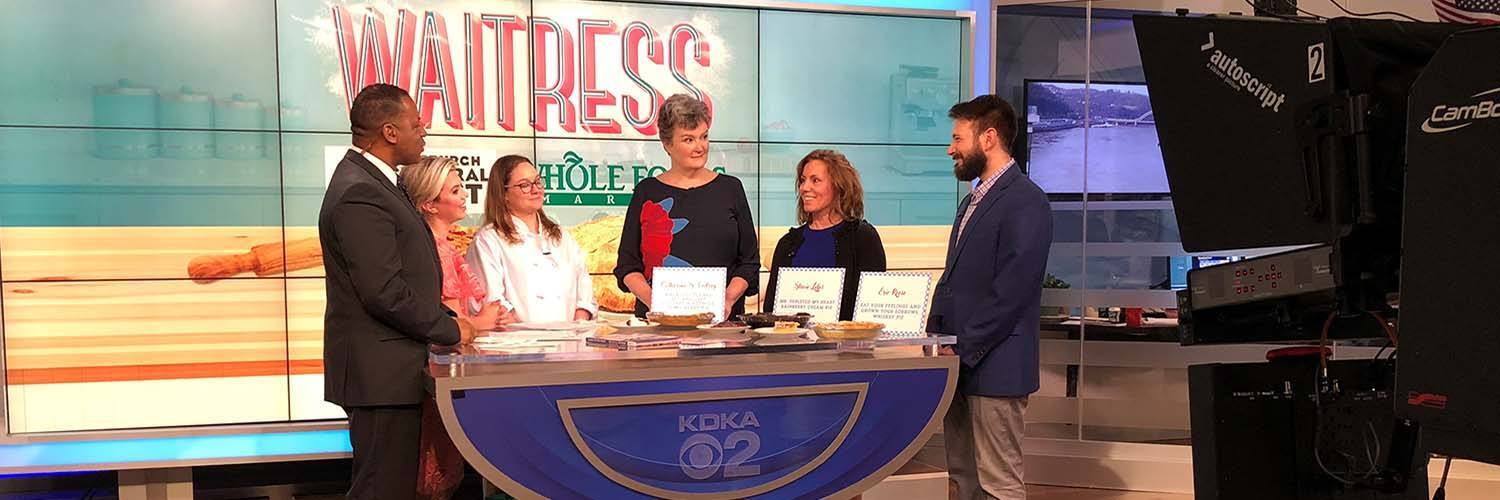 Three Pittsburgh Waitress Pie Contest Finalists on the set of Pittsburgh Today Live