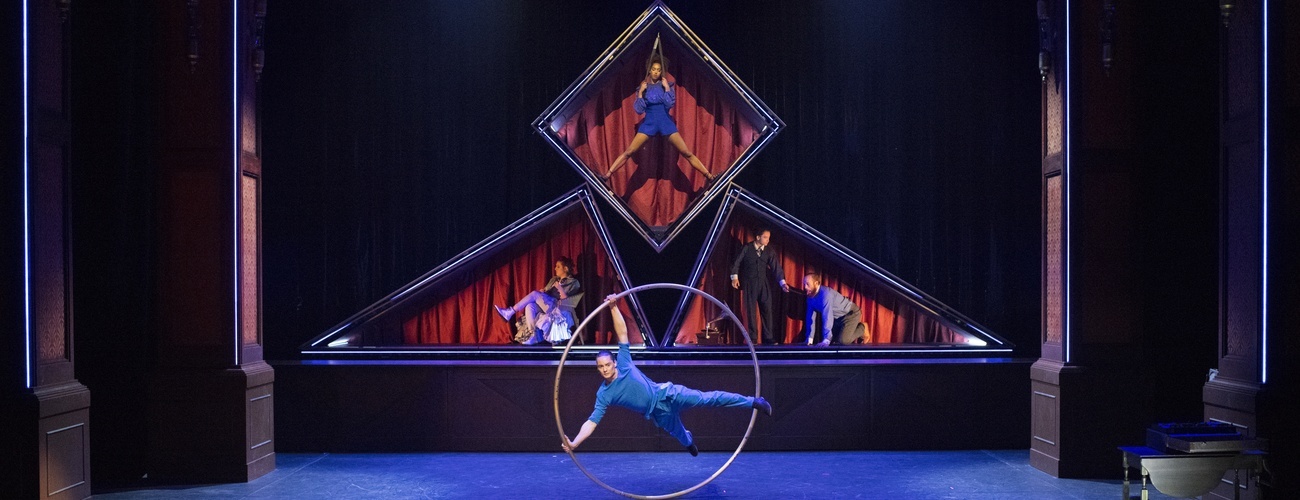 circus performers on stage for Cirque Eloize