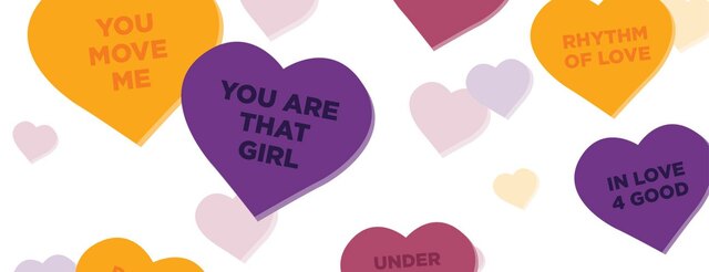 Glinda in a pink ball gown and Elphaba and in black dress and witches sit with one another.