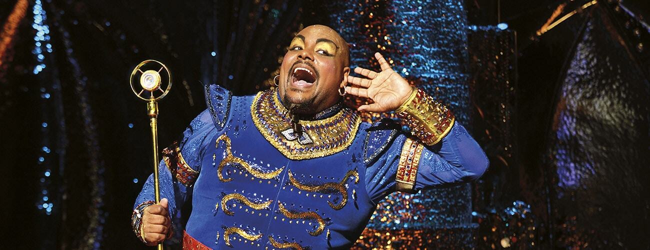 Trevor Dion Nicholas as Genie in Disney's Aladdin
