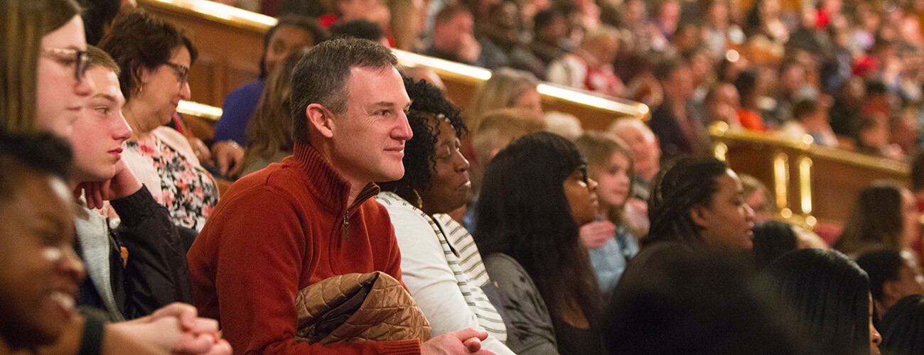 audience members in their seats at the benedum center