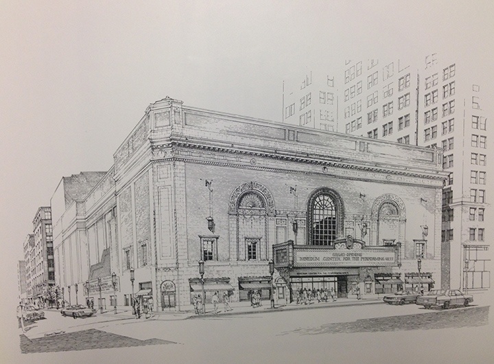 Benedum Center exterior sketch