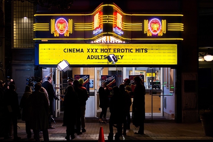 our modern-day recreation of the harris theater's seedy past