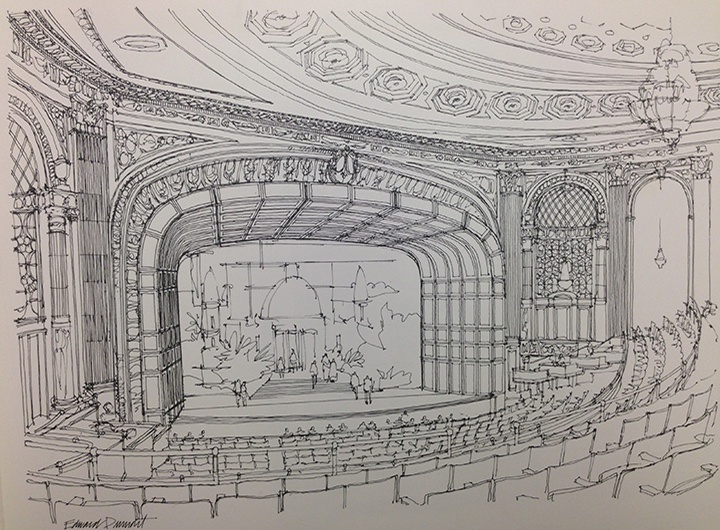 Benedum Center interior sketch