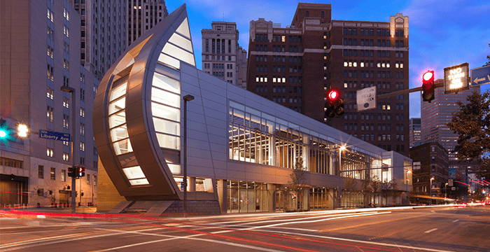 exterior view of the August Wilson Cultural Center