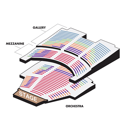 Byham Seating Chart showing 5 price zones