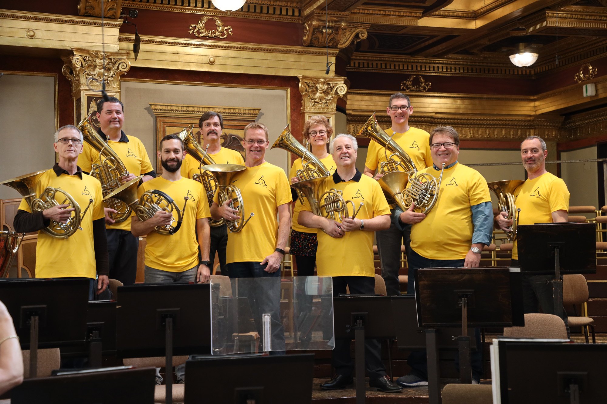 Members of the PSO and Manfred Honeck on tour