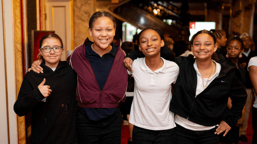 Students attending a Schooltime concert in Heinz Hall