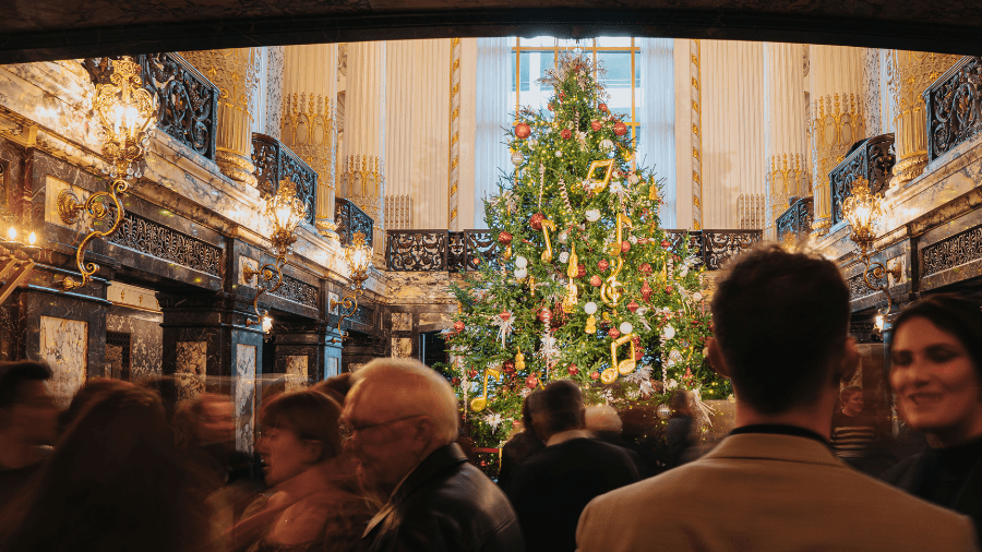 Holiday decor at Heinz Hall