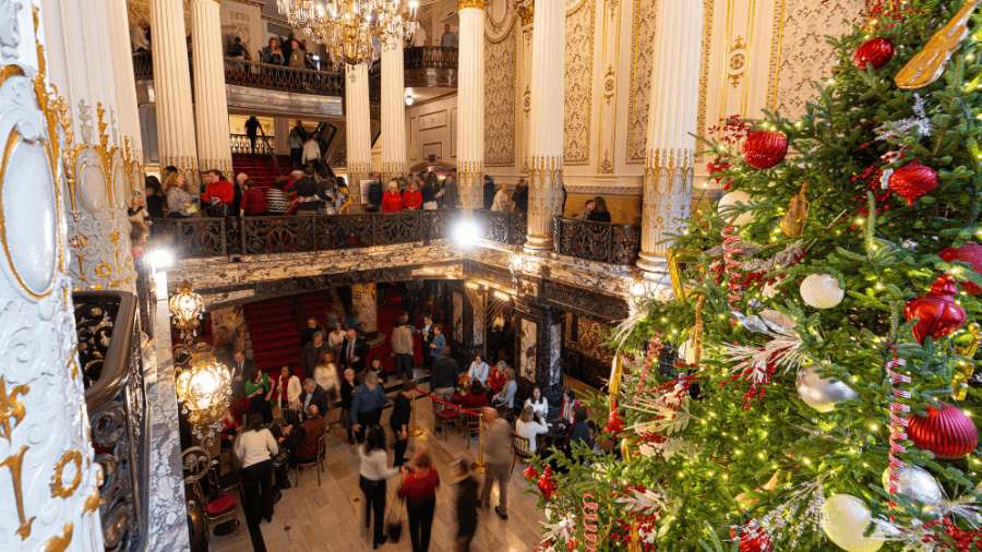 Holiday decor at Heinz Hall