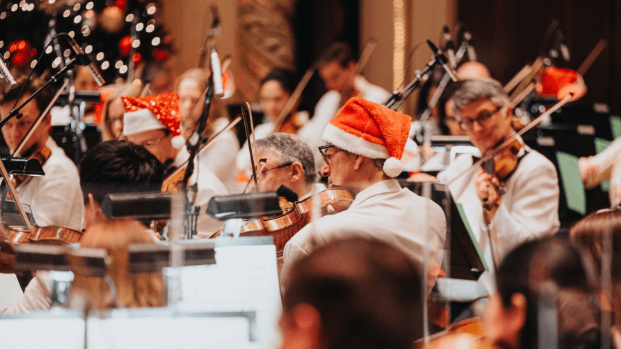 Holiday decor at Heinz Hall