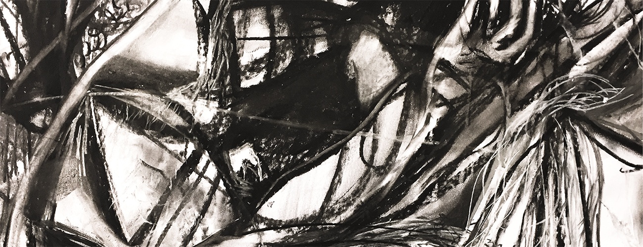 Darkest Dark Charcoal Drawings by Oreen Cohen Pittsburgh 707 Gallery